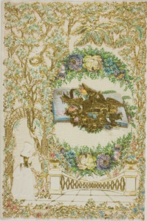 Untitled Valentine (Woman in Garden), n.d. Creator: Unknown.