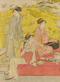 Picnic Party at Hagidera, c. 1785/95. Creator: Katsukawa Shuncho.