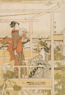 Drying Clothes (Monohoshi), Japan, c. 1790. Creator: Kitagawa Utamaro.
