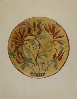 Pa. German Plate, 1938. Creator: Eugene Shellady.