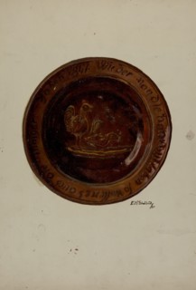 Pa. German Plate, 1937. Creator: Eugene Shellady.