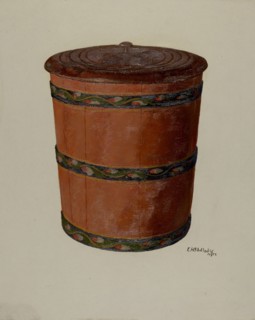 Pa. German Pail and Cover, 1938. Creator: Eugene Shellady.