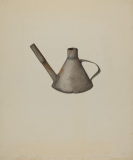 Tin Lamp, c. 1938. Creator: Eldon Allen.