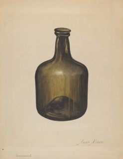 Wine or Spirits Bottle, c. 1936. Creator: Anna Aloisi.
