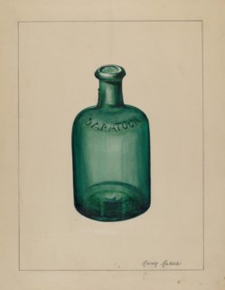 Glass Bottle, 1935/1942. Creator: Anna Aloisi.