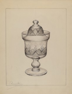 Sugar Bowl with Cover, c. 1937. Creator: Anna Aloisi.