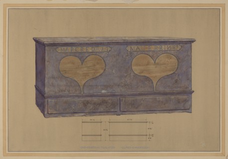 Pa. German Chest, c. 1936. Creator: Elmer G Anderson.