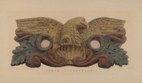 Hoseholder with Fire Company Insignia, 1935/1942. Creator: Elmer G Anderson.