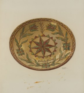 Pennsylvania German Pie Plate, 1935/1942. Creator: Elmer G Anderson.