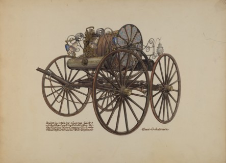 Hose Carriage, c. 1937. Creator: Elmer G Anderson.