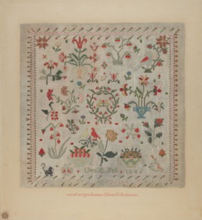 Sampler, 1935/1942. Creator: Elmer G Anderson.