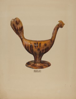 Pa. German Gravy Boat, c. 1938. Creator: Elmer G Anderson.