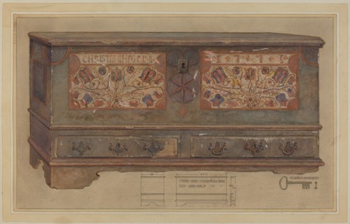 Pa. German Chest, c. 1936. Creator: Elmer G Anderson.