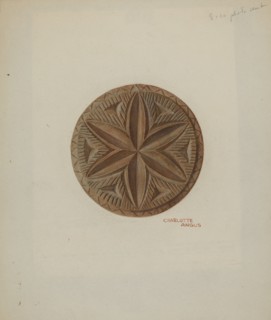 Pa. German Butter Mold, c. 1940. Creator: Charlotte Angus.