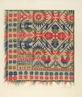 Woven Coverlet, c. 1940. Creator: Charlotte Angus.