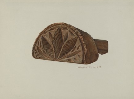 Pa. German Butter Mold, c. 1940. Creator: Charlotte Angus.