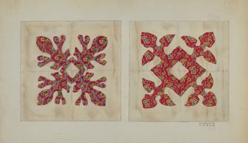 Patchwork Squares, c. 1941. Creator: Charlotte Angus.
