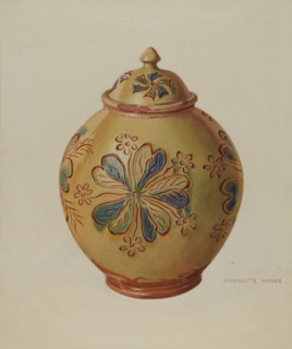 Jar with Cover, 1935/1942. Creator: Charlotte Angus.