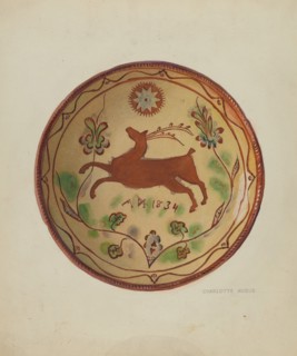 Pa. German Pie Plate, c. 1936. Creator: Charlotte Angus.