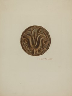 Pa. German Butter Mold, c. 1940. Creator: Charlotte Angus.