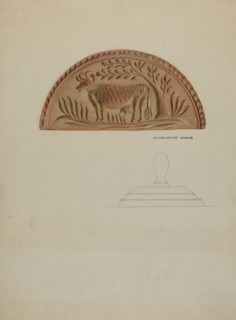 Pa. German Butter Mold, 1935/1942. Creator: Charlotte Angus.