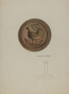 Pa. German Butter Mold, c. 1938. Creator: Charlotte Angus.