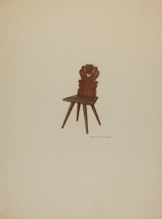 Pa. German Chair, c. 1938. Creator: Charlotte Angus.