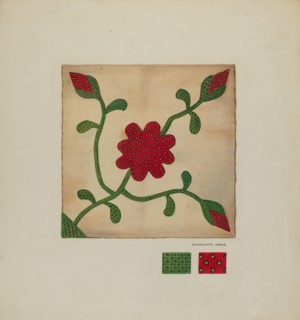 Quilt Block, c. 1937. Creator: Charlotte Angus.