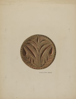 Pa. German Butter Mold, c. 1938. Creator: Charlotte Angus.