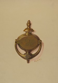 Door Knocker, c. 1937. Creator: William L. Antrim.
