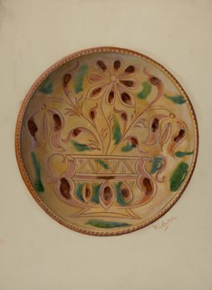 Pa. German Pie Dish, c. 1937. Creator: William L. Antrim.