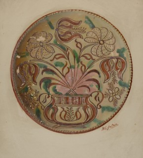 Pa. German Plate, c. 1936. Creator: William L. Antrim.