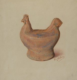 Pa. German Pottery Bank, c. 1937. Creator: William L. Antrim.