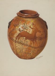 Pa. German Jar, c. 1937. Creator: William L. Antrim.