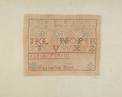 Sampler, c. 1937. Creator: Arelia Arbo.