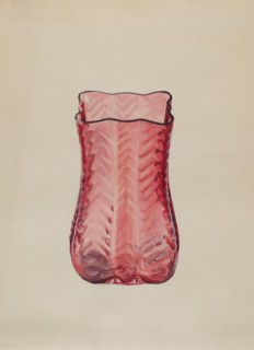 Ruby Vase, c. 1936. Creator: Ralph Atkinson.