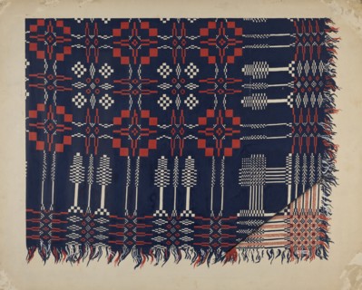 Woven Coverlet, c. 1937. Creator: Ralph Atkinson.