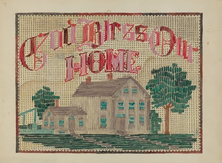 Embroidered Picture, c. 1936. Creator: Evelyn Bailey.
