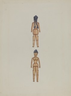 Wooden Doll, c. 1937. Creator: Evelyn Bailey.