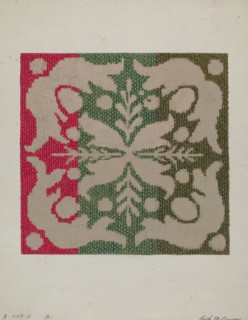 Coverlet (Wool), c. 1937. Creator: Ruth M. Barnes.