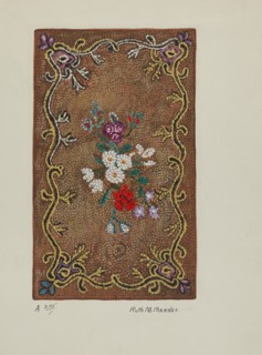 Hooked Rug, c. 1936. Creator: Ruth M. Barnes.