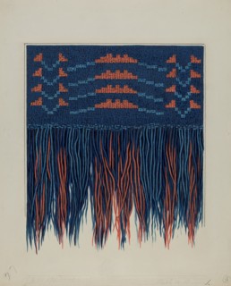 Coverlet Detail, c. 1936. Creator: Ruth M. Barnes.