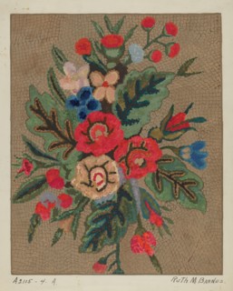 Hooked Rug, c. 1936. Creator: Ruth M. Barnes.