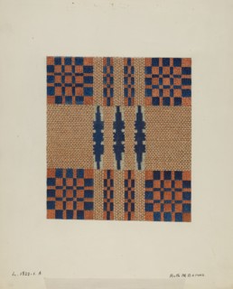 Coverlet Detail, 1935/1942. Creator: Ruth M. Barnes.