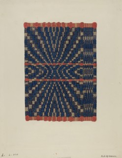 Coverlet Detail, c. 1937. Creator: Ruth M. Barnes.