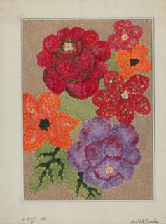 Hooked Rug, c. 1936. Creator: Ruth M. Barnes.