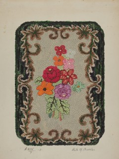 Hooked Rug, c. 1936. Creator: Ruth M. Barnes.
