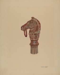 Hitching Post, c. 1940. Creator: Gerard Barnett.