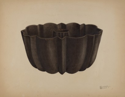 Cake Pan, c. 1938. Creator: Richard Barnett.