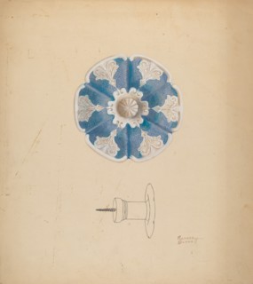 Parian Ware Tie Back, c. 1938. Creator: Richard Barnett.